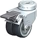Blickle LMDA-TPA 50G-FI Swivel Caster, 1.97" Wheel Diameter, 176 lb. Load Capacity