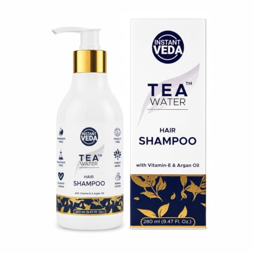 Image of Tea Water Anti-Hair Fall Shampoo | Prevents Dandruff, Strengthens Weak Roots & Reduces Breakage | With Shikakai, Bhringraj, Reetha & Neem Infused in Tea Water | Paraben & Sulphate Free, pH Balanced Shampoo for Women & Men | 280 ml