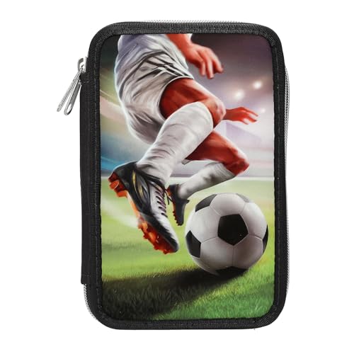 Trousse motif football Depesche 2 compartiments pour ne plus perdre ses crayons