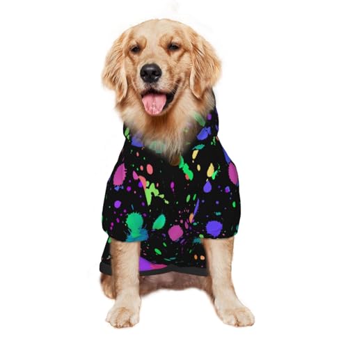 Suéter con capucha para perro Glow in Dark Neon miniatura 3