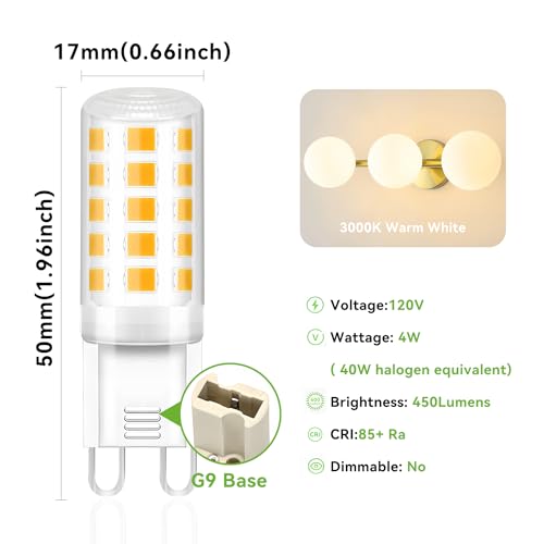 Tjoy 12 Pack G9 Led Bulb 4W Equivalent 40 Watt thumb #1