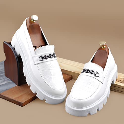 Image of Men's Senthetic Patent Meterial Casual Buckle Slip-On Loafer and Moccasion Shoes