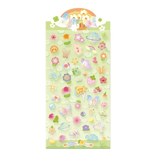 Adesivi 3D | 50 Pezzi Giocattoli 3D Per Bambini Piccoli - Adesivi Per Ragazze Fumetti | Per Scuola Aula Quaderni Libri Di Testo Compresse Festa Artigianato Creazione