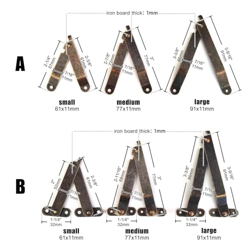 Charnière de support de couvercle limiteur d'ouverture pour coffret bois - 8