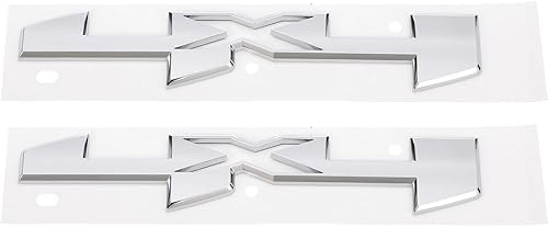 Miniatura 8 de 2X OEM 4 x 4 puerta emblema insignia 4x4 placa de identificación 3D GM Silverado Sierra 1500 2500Hd 3500Hd cromo