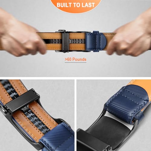 Image of BULLIANT Men's Ratchet Belt Nontrimmable-Click Belt Adjustable for Men Gift Lightweight 1 3 /8 inch