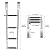 4 Step Boat Ladder, Stainless Steel Telescopic 4 Step Pontoon Boat Ladder, Extendable Dock Ladder for a Pontoon, Max. Load 900 Pound Capacity Marine Telescoping Ladder for Boat Yacht