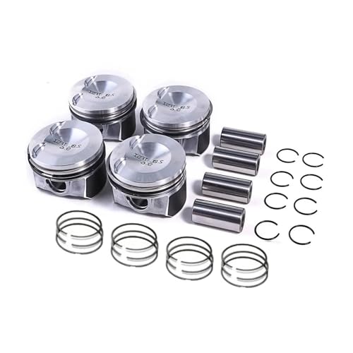 Pistón y anillos 82.5 mm Φ21 mm STD. Compatible con VW GTI, Golf, Passat, Tiguan y Audi A3 2.0 TSI/TFSI DOHC 16V. Número de pieza: 06H107065AM EA888. Piezas de motor.