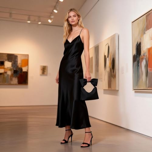Bolso para mujer, bolso de noche de satén miniatura 2
