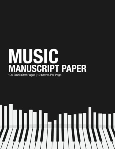 Music Manuscript Paper: Blank Sheet Music Notebook | Staff paper notebook | Staff Manuscript Pad | 100 pages | 8.5x 11 inches