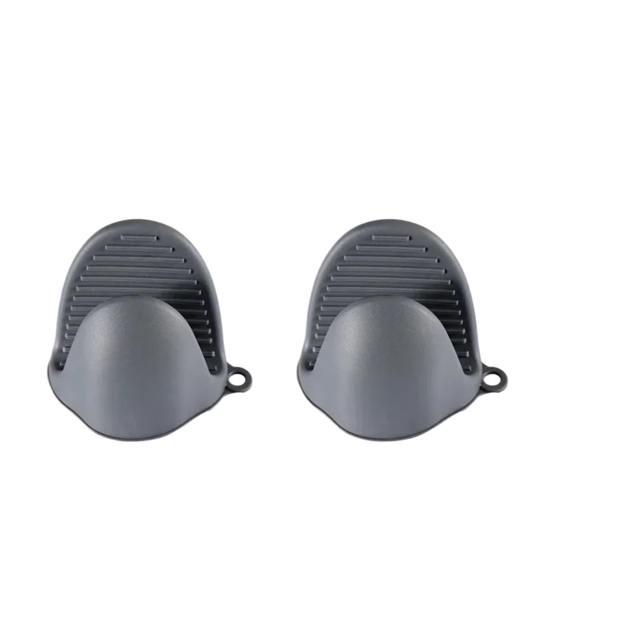 2PCS Oven Mitts Silicone Glove Heat Resistant Pinch Anti Scalding Non Slip Gloves Clips Pot Holder Baking(Grey style)