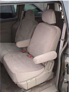 Durafit Seat Covers, HD5-W3 Seat Covers for All 3 Rows of The Honda Odyssey 7 Passenger in Tan Automotive Velour.