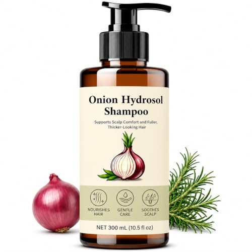 Onion Hydrosol Shampoo for Hair Growth Onion Shampoo Sulfate Free with Rosemary & Biotin for Fuller Thicker-Looking Hair for Women and Men 300 mL (10.5 fl oz)