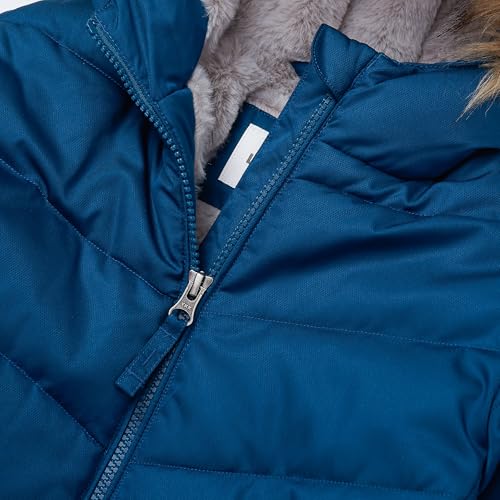 Lands' End Girls Fleece Lined Parka Large Teal3