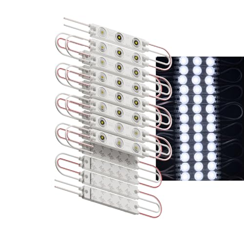 Image of 200 pcs Channel Letter LED Commercial Module Strip 6500K White Light IP65 Waterproof for Advertising Signs with Tape Adhesive Backside for Outdoor