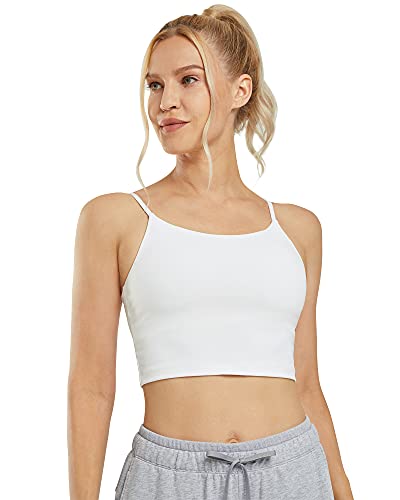 Promover Sport-BHS für Damen Yoga Ausbildung Gepolstert Bustier Ohne Bügel Frauen Große Brüste Trainieren Bra Spaghettiträger Bralette BH Crop Top