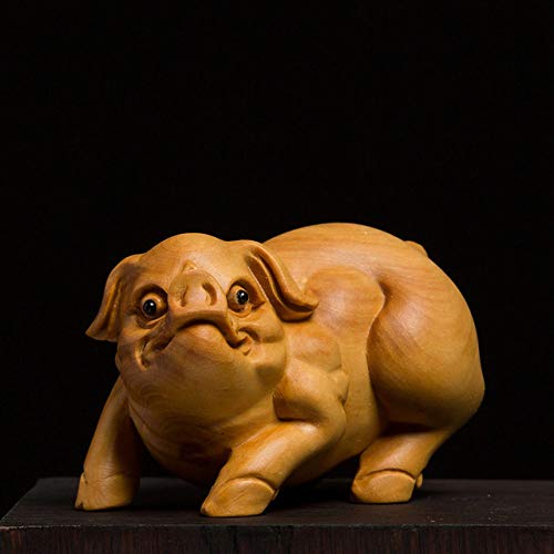 Sculpture sur bois du Cochon pour harmoniser et décorer votre salon