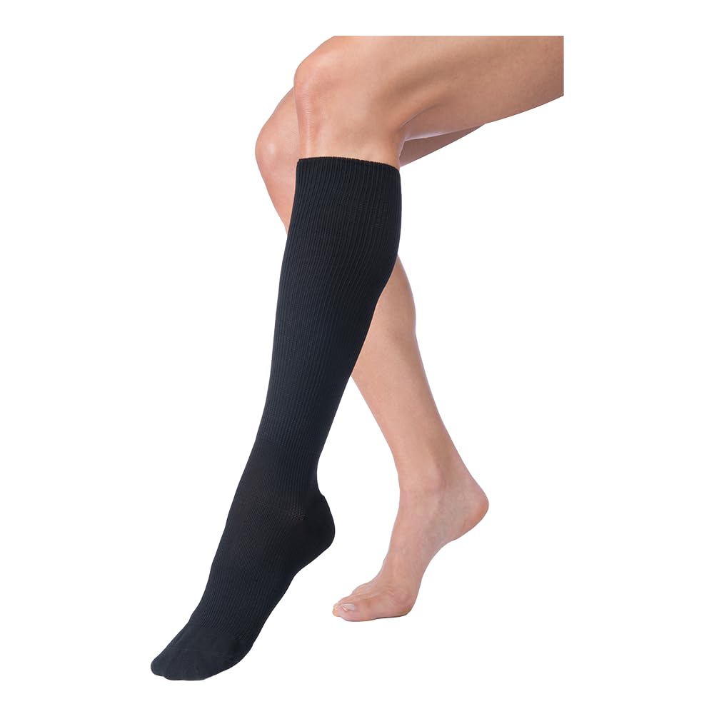 JOBST FarrowHybrid ADI Knee High Compression Liner 20-30 mmHg - Designed to be Worn with JOBST FarrowWrap Garments - Black, Wide, X-Large