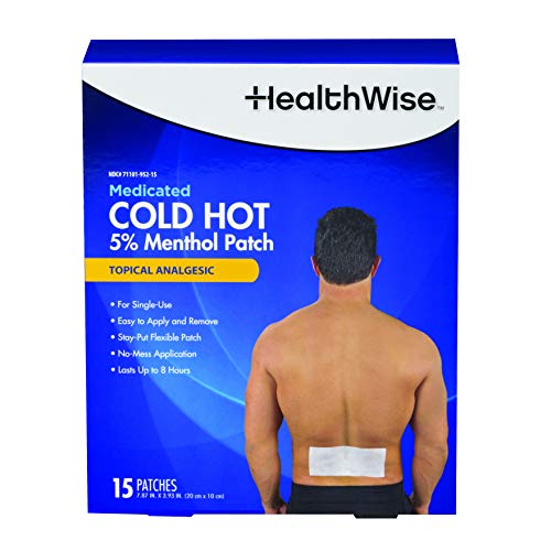 HealthWise 5% Menthol Cold/Hot Medicated Patch, 15 Count
