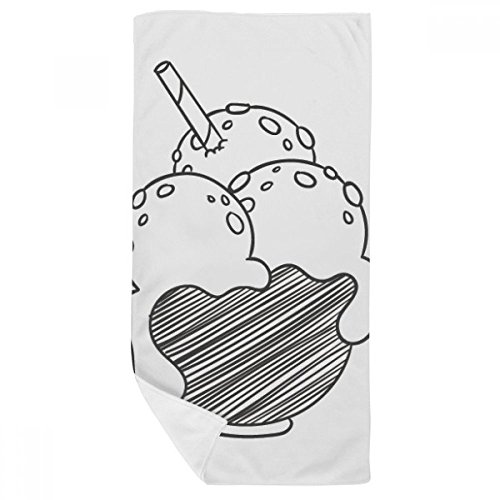 Serviette douce DIYthinker noir bowl biscuits multicolore 35x70cm - 2