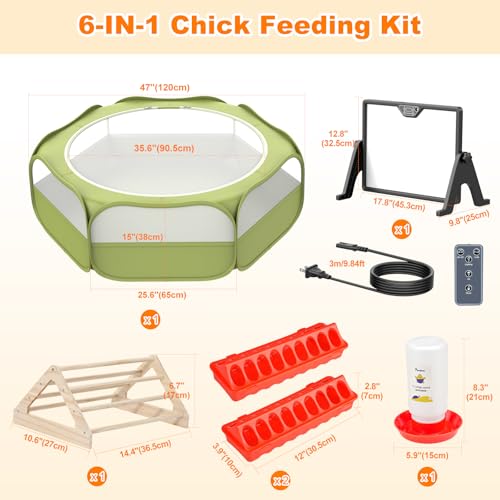 Image of Pawaboo 6-in-1 Chicken Brooder Box for Chick Starter Kit