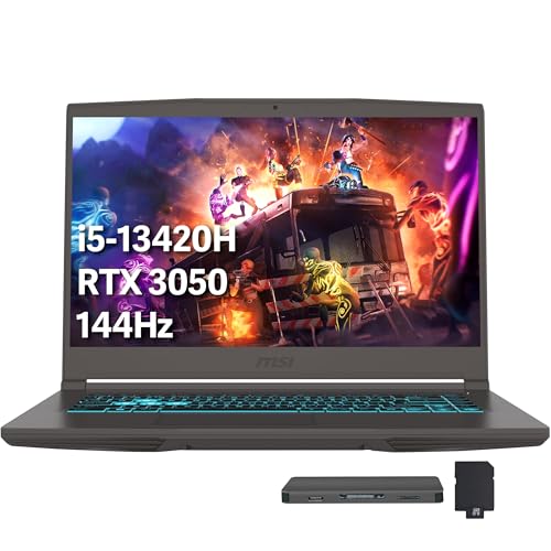 msi ^ 15.6C` 144Hz FHD IPS fBXvC Q[~Om[gp\R Intel Core i5-13420H 32GB RAM 1TB SSD NVIDIA GeForce RTX 3050 obNCgL[{[h Wi-Fi