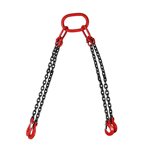 Cadena de 4 cuerdas, T8 Nivel, resistente al desgaste, cadena de tope, cadena de 8 mm de diámetro, capacidad de carga 5 T, longitud 1,5 m