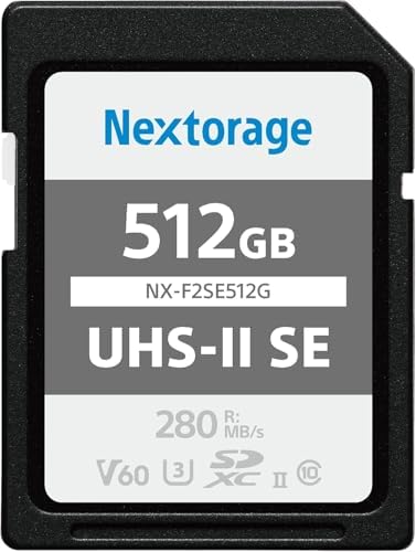 （01:30時点） Nextorage 日本メーカー UHS-II V60 512GB SDXC SDカード 最大読出し速度280MB/s 最大書込み速度150MB/s ４K録画 NX-F2SE512G ネクストレージ メモリカード