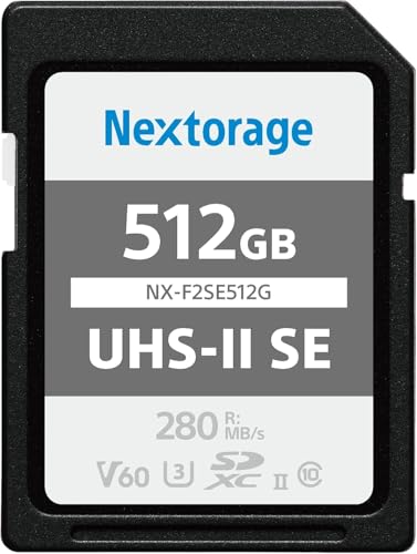 Nextorage 日本メーカー UHS-II V60 512GB SDXC SDカード 最大読出し速度280MB/s 最大書込み速度150MB/s ４K録画 NX-F2SE512G ネクストレージ メモリカード