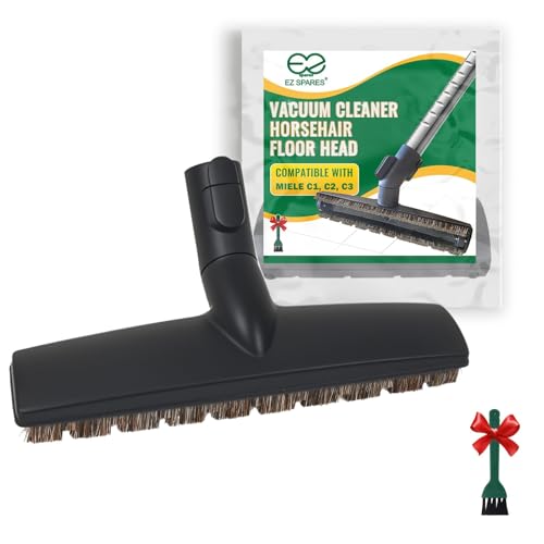 EZ SPARES Replacement of SBB Parquet Anti-Collision Smooth Floor Brush with Horsehair for Miele Vacuum Cleaner 35mm 1 3/8'