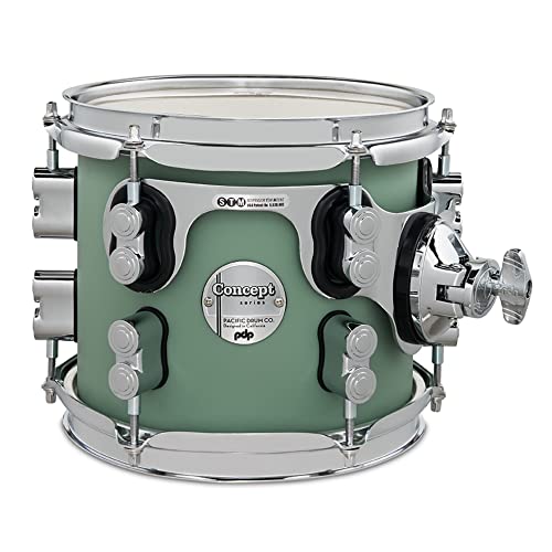 PDP Concept Maple 7x8 Suspended Tom Satin Seafoam Finish Ply with Chrome Hardware