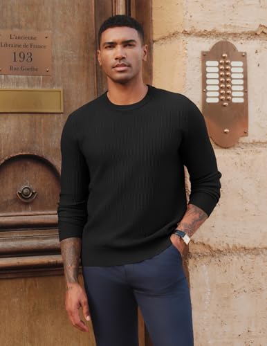 PJ PAUL JONES Mens Crewneck Sweaters Slim Fit Lightweight Knit Pullover Sweaters for Casual3