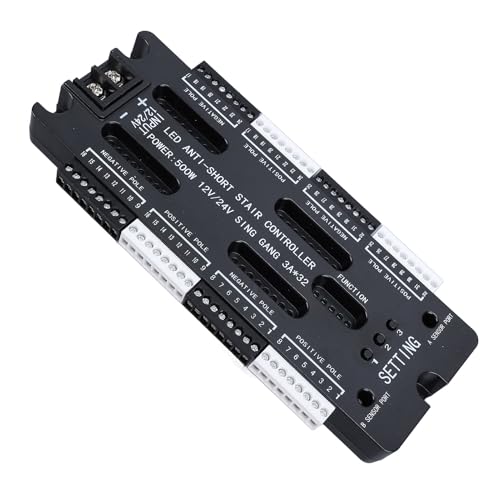 Hyuduo Premium LED Stair Light Controller Kit Step by Step Lighting Stairway Light Fully Automatic Anti Leakage Suitable for Home Shopping Mall Store Made of Flame Retardant ABS