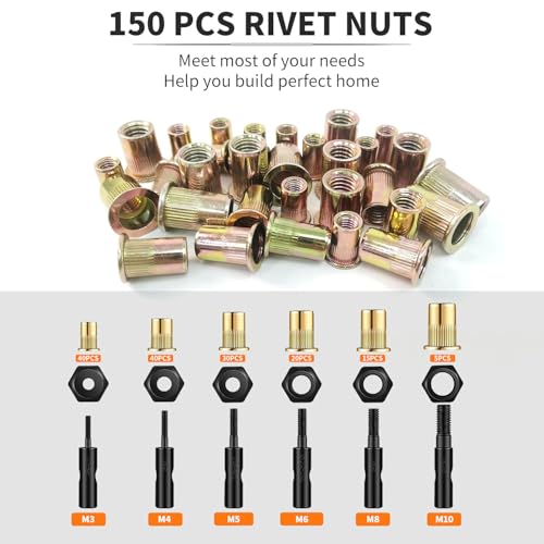 Riveteuse manuelle de precision HARDELL outillage robuste avec 150 inserts filetes M3 a M10