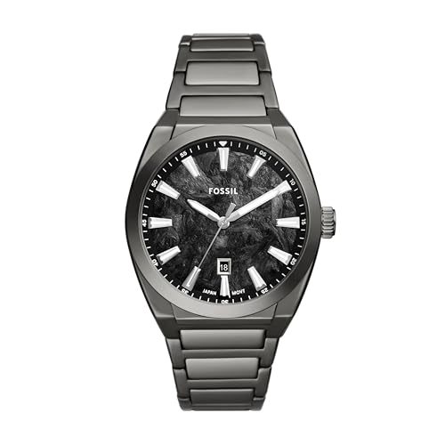 Image of Fossil Men's Everett Quartz Stainless Steel Watch, Three-Hand Watch for Men