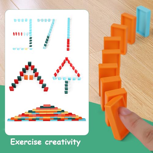 Domino para Niños con Tren Automático, 100 Piezas miniatura 3