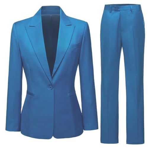 Women's Suits 2 Piece Pants Suit for Women Business Work Solid One Button Womens Suit Blazer Office Lady Outfits Suit2