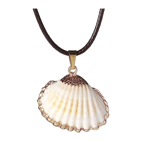 FM FM42 Natural Seashell Shell Scallop Conch Pendant Necklace (Style 2) Cover
