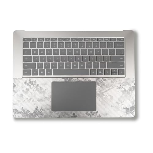 Image of Carbon Fiber Laptop Skin Compatible with Surface Laptop 7 15 inch (2024) - Viper Snow - Premium 3M Vinyl Protective Wrap Decal Cover - Easy to Apply | Crafted in The USA by MightySkins
