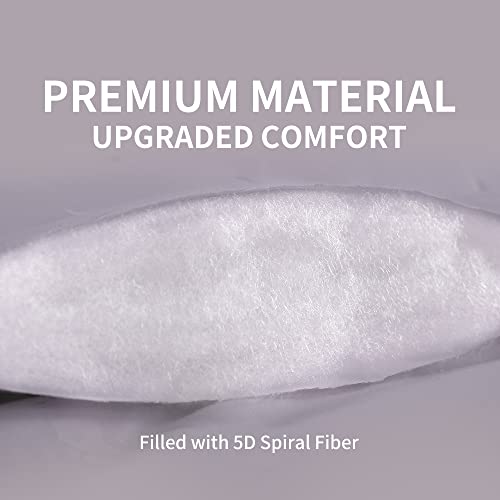 SLEEP ZONE Mattress Topper Twin, Cooling Mattress Pad, Quilted Fitted Mattress Cover, Machine Washable Mattress Protector, Soft Fluffy Down Alternative, Deep Pocket 8~21 inch (Grey, Twin)