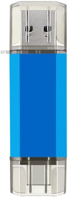 2-Pack 64GB Dual USB 3.0 Flash Drive USB C & USB A 2-in-1, Thumb Drive for Type-C Phones, PC, External Storage for Photos/Videos/Files