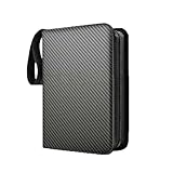 Großes Fassungsvermögen, 4 Raster/9 Fächer, einfarbiges Album, doppellagig, für Spielkarten, Fotos, Sammelbehälter, Präsentationsständer (4 Fächer, schwarz)