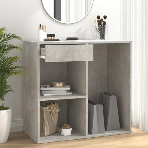 ZEYUAN Armario de Maquillaje Madera Gris hormigón 80x40x75cm, Tocador De Maquillaje, Tocadores De Dormitorio, Mesa Maquillaje, Mesa Tocador, Mueble Maquillaje, Escritorio Tocador 808841