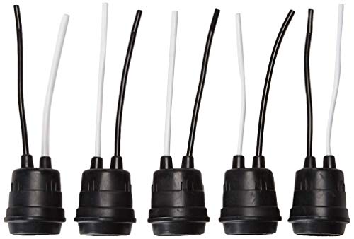 ICC Lite Waterproof Black Pigtail Lamp Socket (5 Pack)