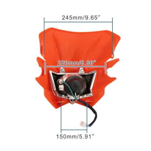 Phare avant de remplacement universel pour réparer carénage moto