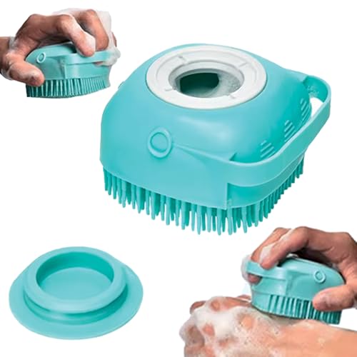 Image of TEMPERIA (1 pcs) Scalp Massager with Shampoo Refill Facility - Silicon Head Wash Brush - Scrubber Comb for Oil, Dandruff, Shampoo - Exfoliator Bathing Tools - Ergonomic Design (Random Colors)