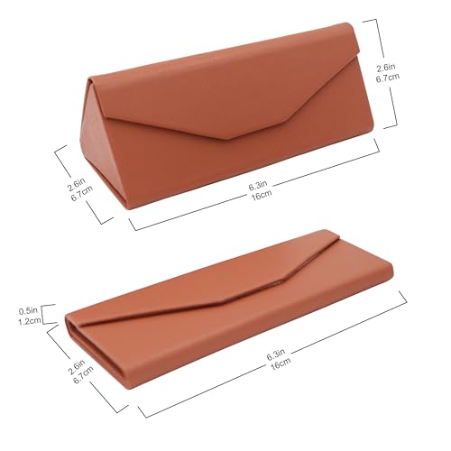 Image of Real Sic Glasses Case for Men and Women - Magnetic Folding Hard Shell Sunglass Holder - Inspired by Solid Color
