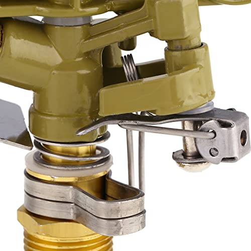 Image of Adjustable Rotary Sprinkler Head, 1 /2 Inch Zinc Alloy Irrigation Sprinkler for Lawn and Garden, 360 Degree Coverage Watering Sprayer with 10-18 Meter Range