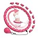 Smart Hula Hoop Fitness Dimagrante 24 Collegamenti (120 cm), Rimovibile, con Palla di Gravità Della, Adatto per Dispositivi Sportivi Intelligenti da Donna, Weighted Hula Hoops for Adults (Rosa)
