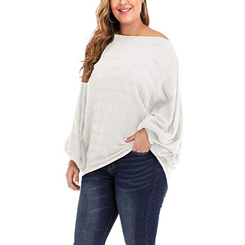 Preisvergleich Produktbild U / A Schulterfrei und lockere Fledermausärmel Gr. XL, weiß